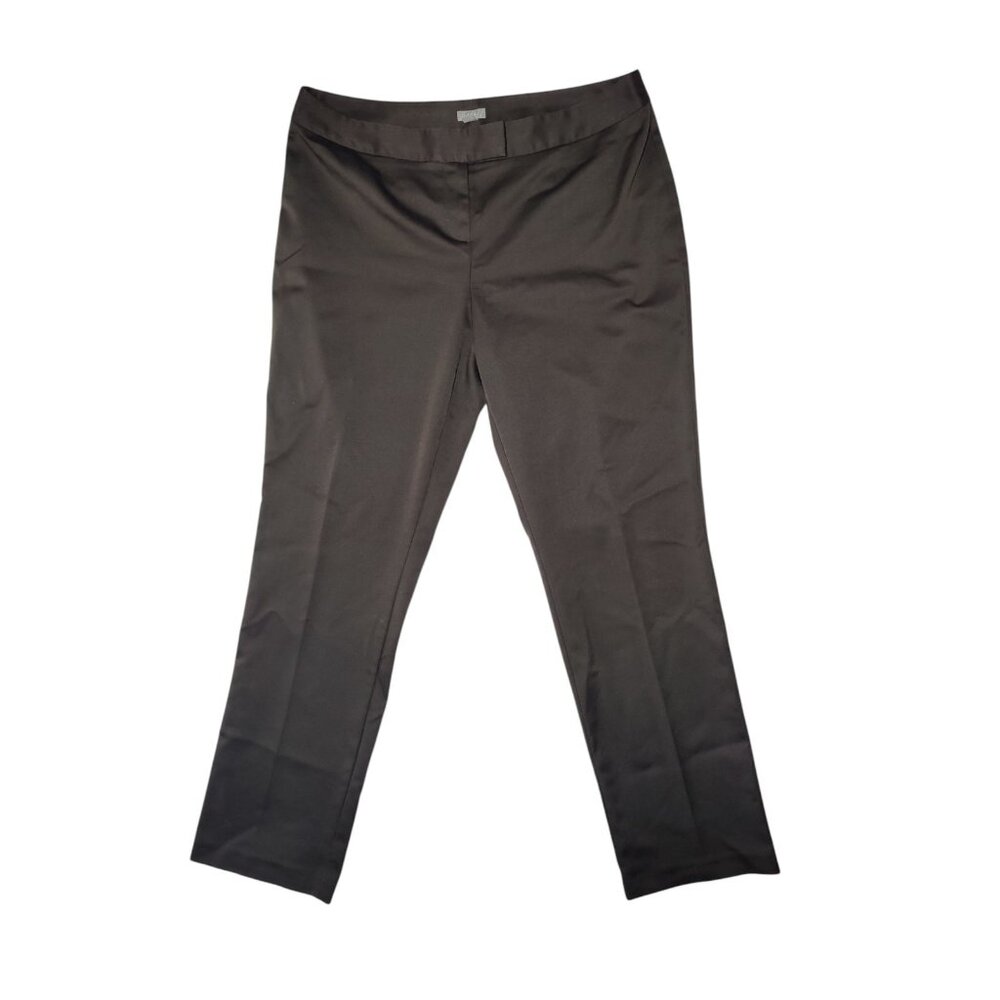 J Jill Stretch Brown Straight Leg Mid Rise Trouser Dress Pants 14